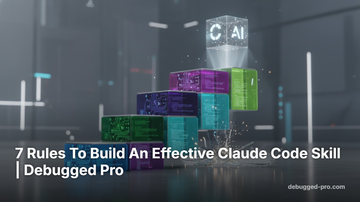 7 Rules To Build An Effective Claude Code Skill | Debugged Pro