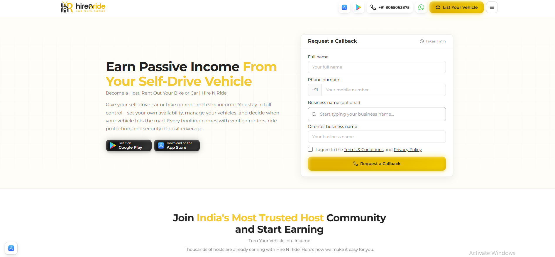 List Your Vehicle