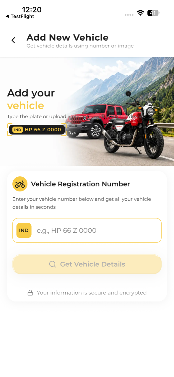Add Vehicle