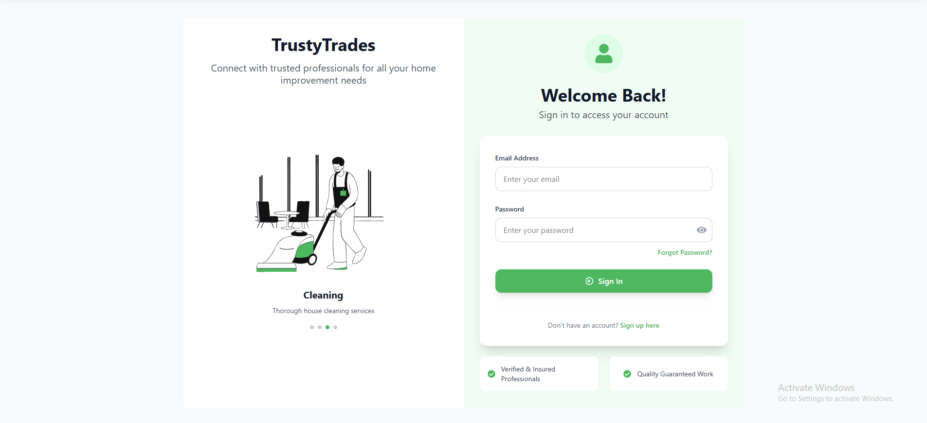 Tradesperson Registration