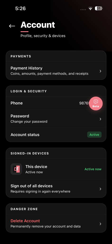 Complete Control Over Your Account