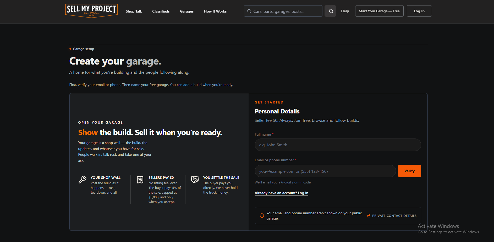 Create Your Garage