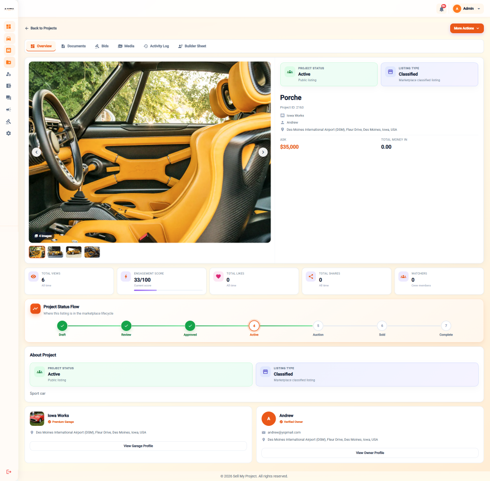 Projects Management Dashboard