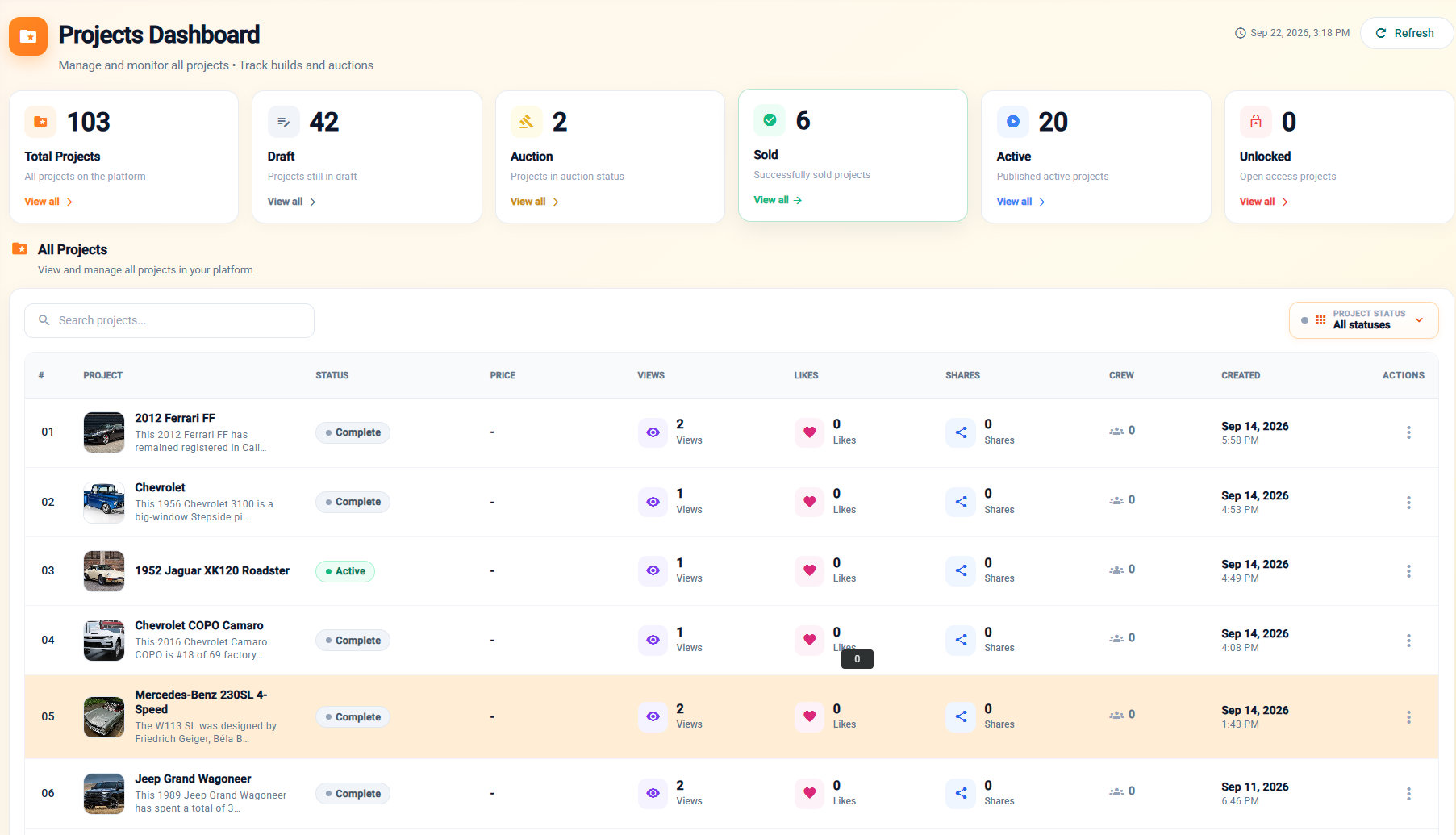 Project Details & Activity
