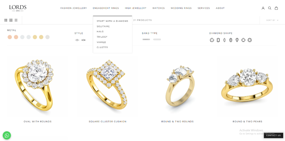 Engagement Ring Discovery & Diamond Filters