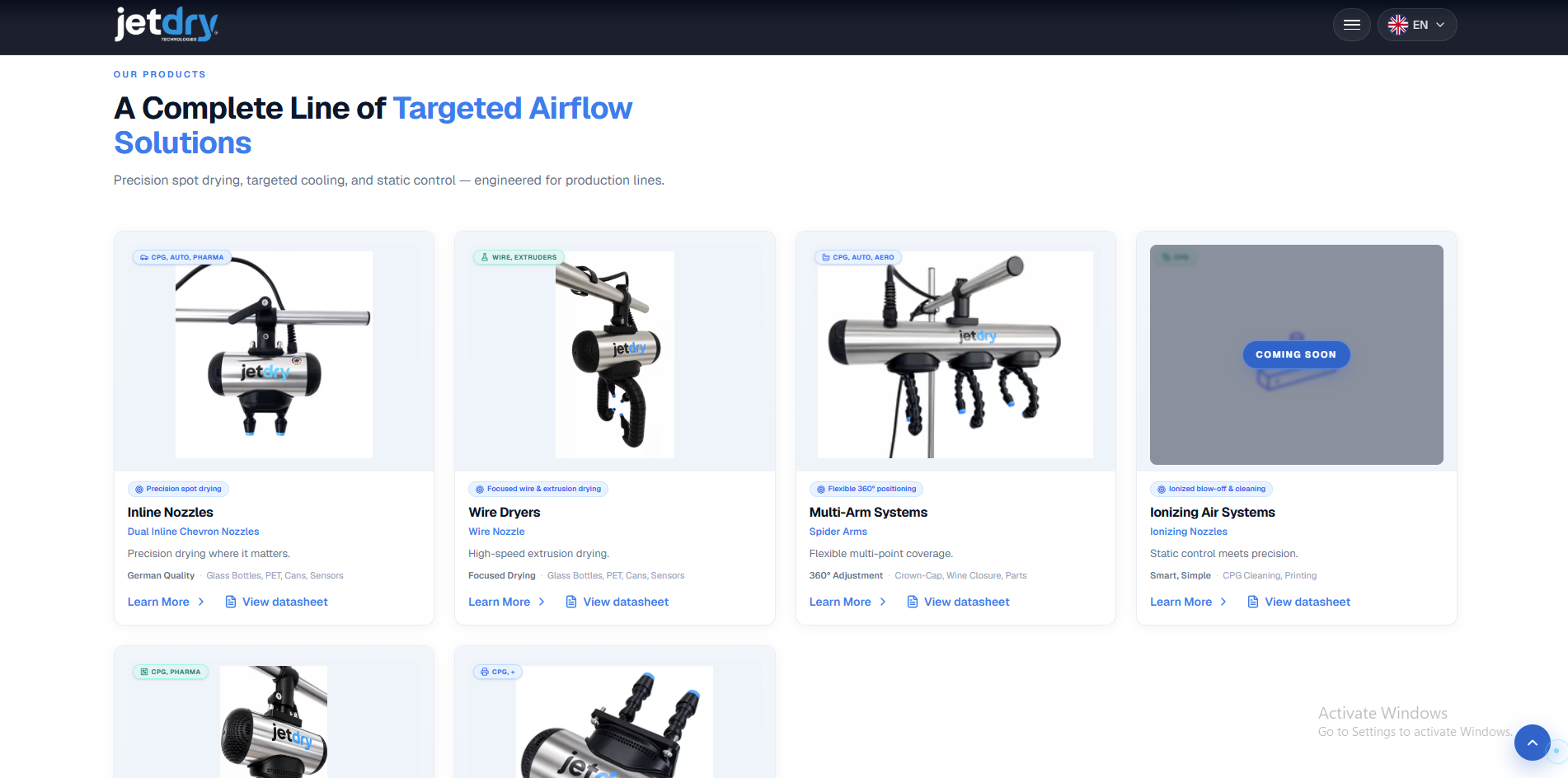 Targeted Airflow Product Range